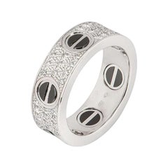 Cartier Diamond and Ceramic Love Band Ring