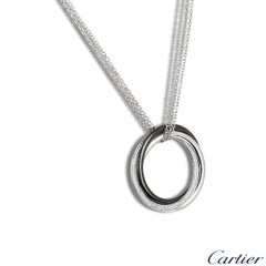 Cartier Diamant und Keramik Trinity Halskette