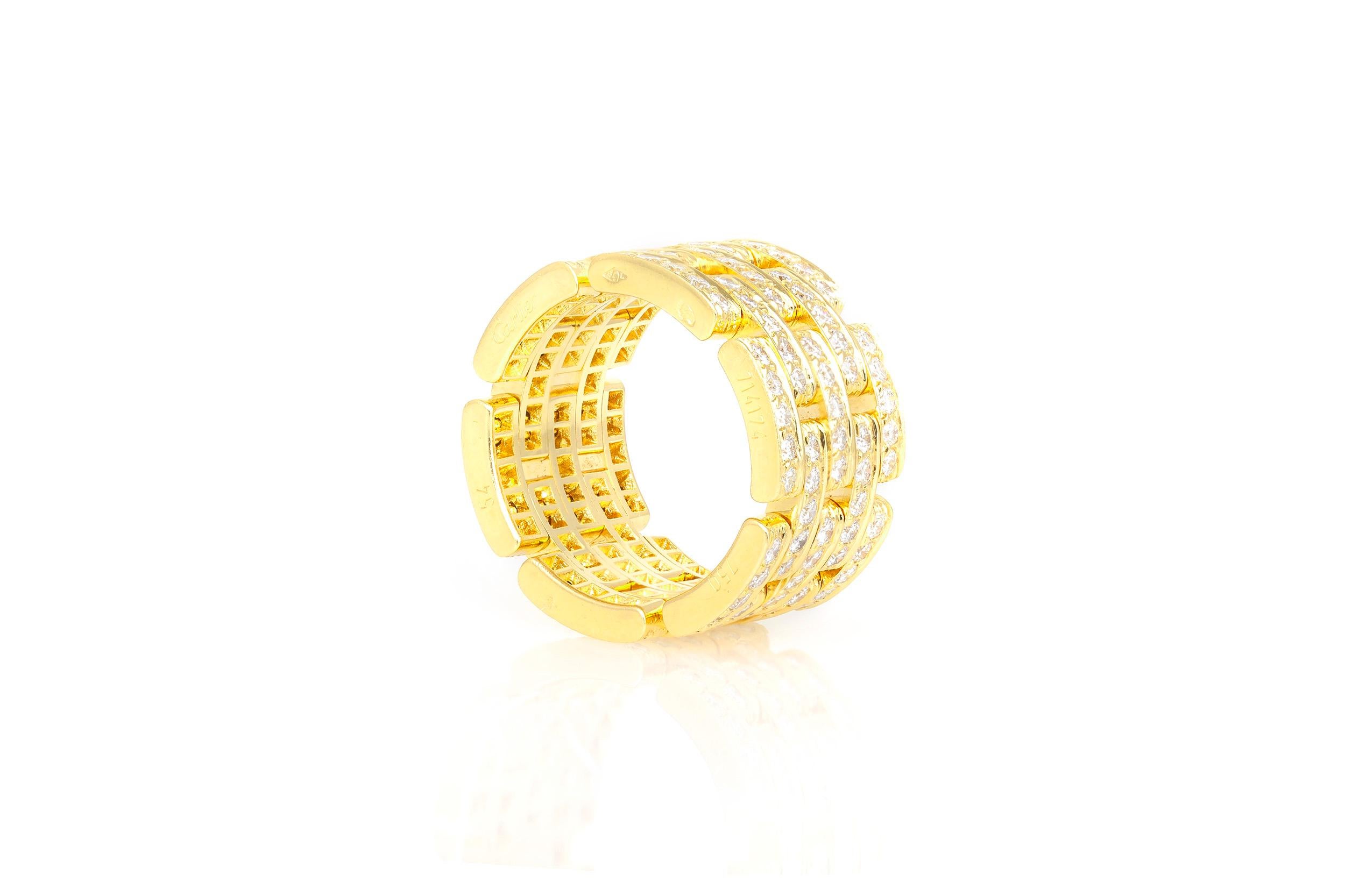 Women's Cartier Diamond and Gold Band Ring