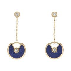 Pendants d'oreilles Amulette de Cartier en diamant et lapis-lazuli