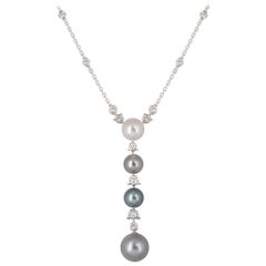 Cartier Diamond and Pearl Calin Necklace