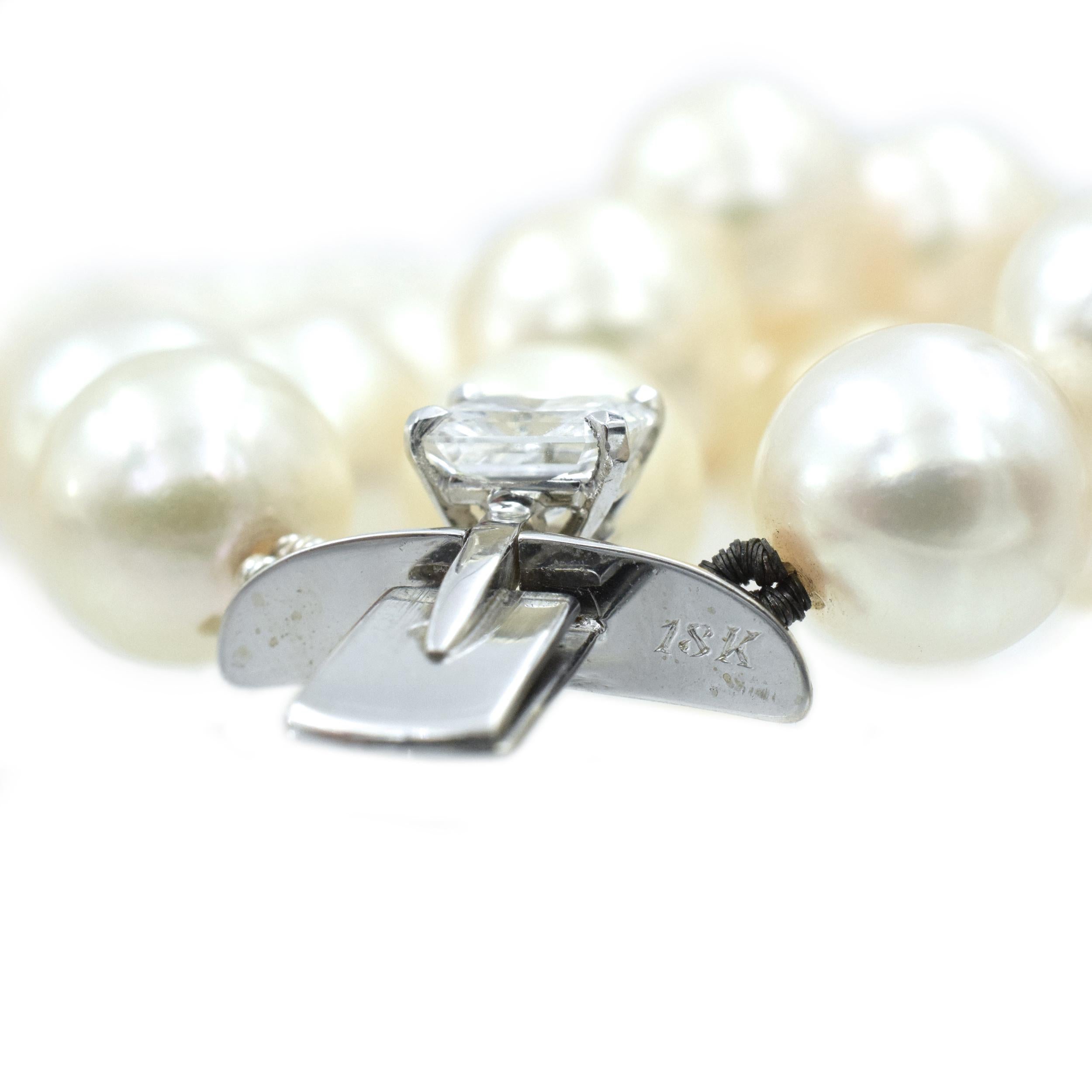 Cartier Halskette mit Diamanten und Perlen im Angebot 2