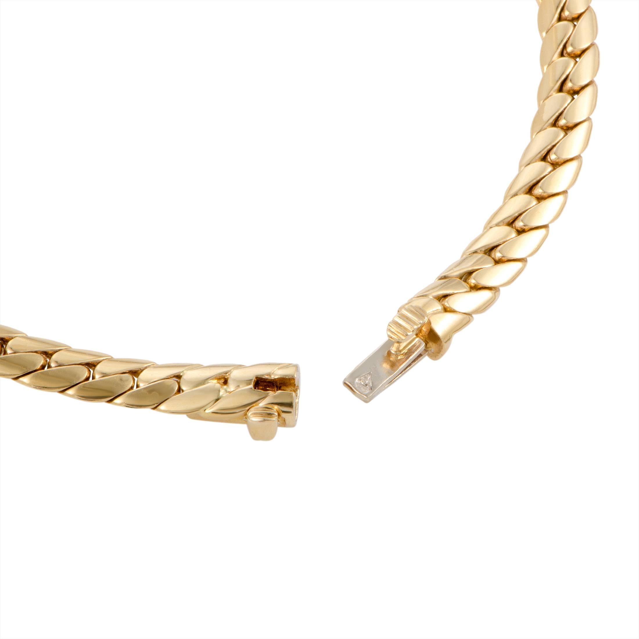 Women's Cartier Diamond and Sapphire Cabochon Yellow Gold Pendant Choker Necklace