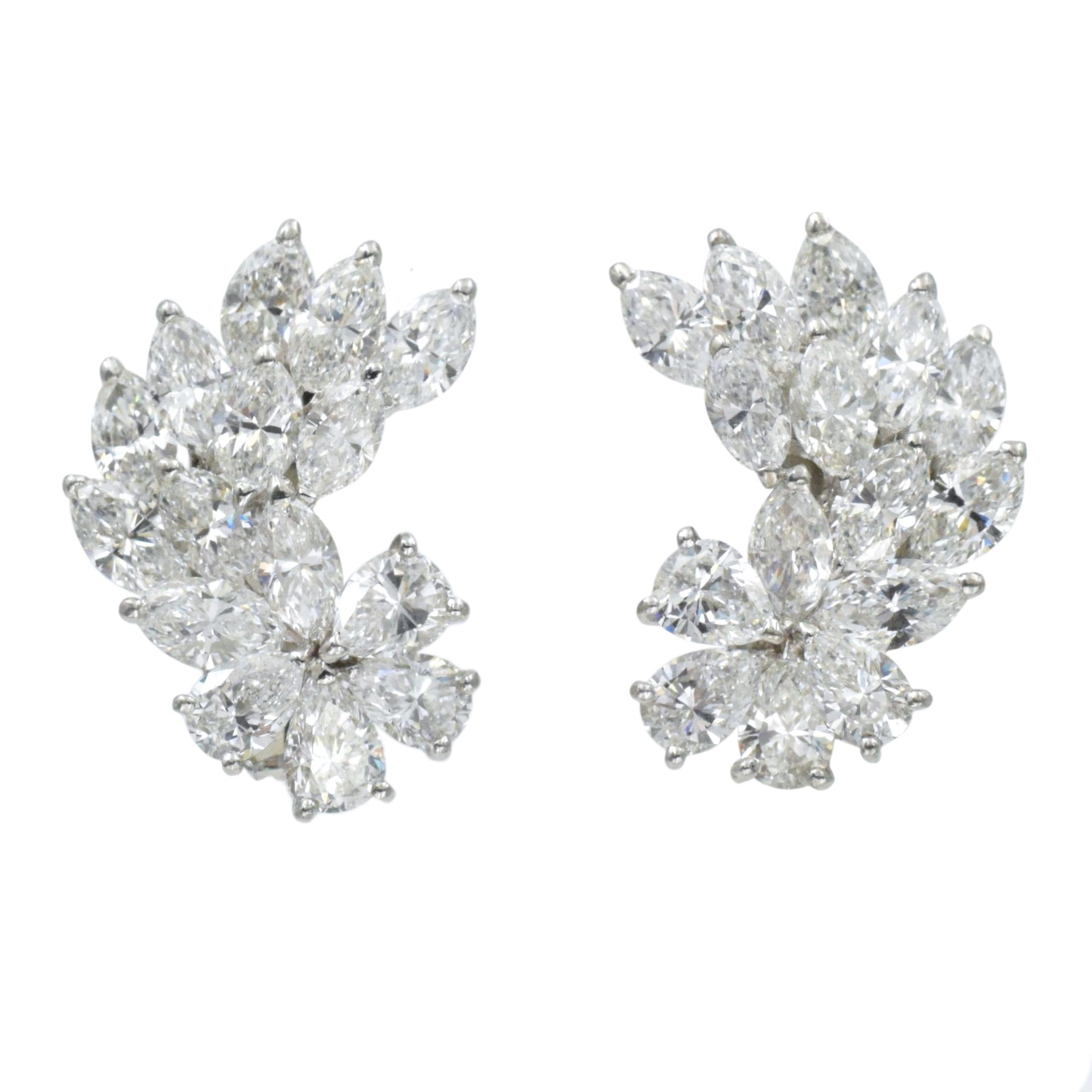 Cartier Diamant- und Südseeperlen-Ohrclip-Ohrringe mit Anhänger Damen im Angebot
