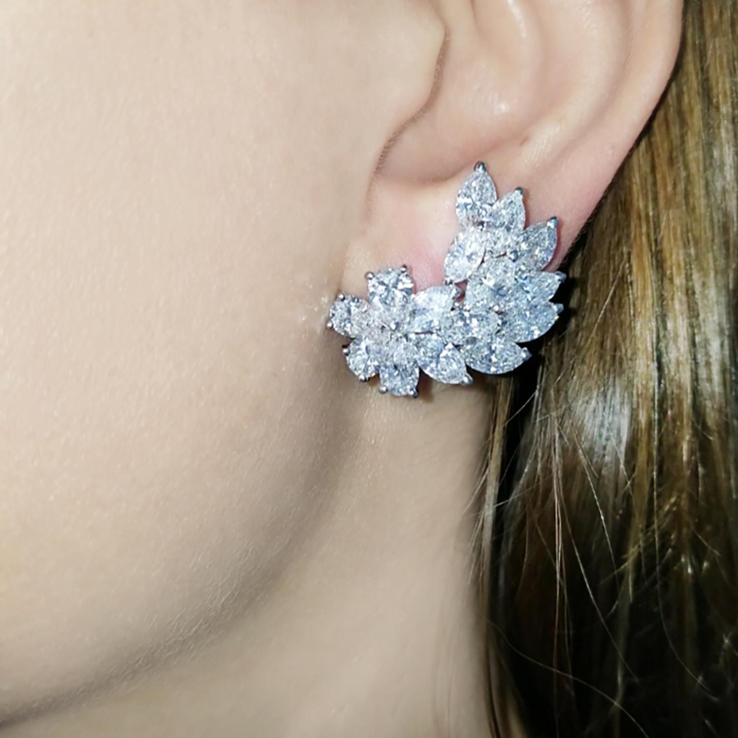 Cartier Diamant- und Südseeperlen-Ohrclip-Ohrringe mit Anhänger im Zustand „Hervorragend“ im Angebot in New York, NY