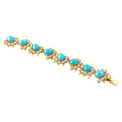 Pulsera Cartier de diamantes y turquesas, 1964