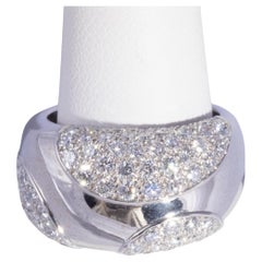 Cartier Diamond and White Gold Band Ring, 1.70 Carats