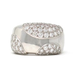 Cartier Diamond and White Gold Band Ring