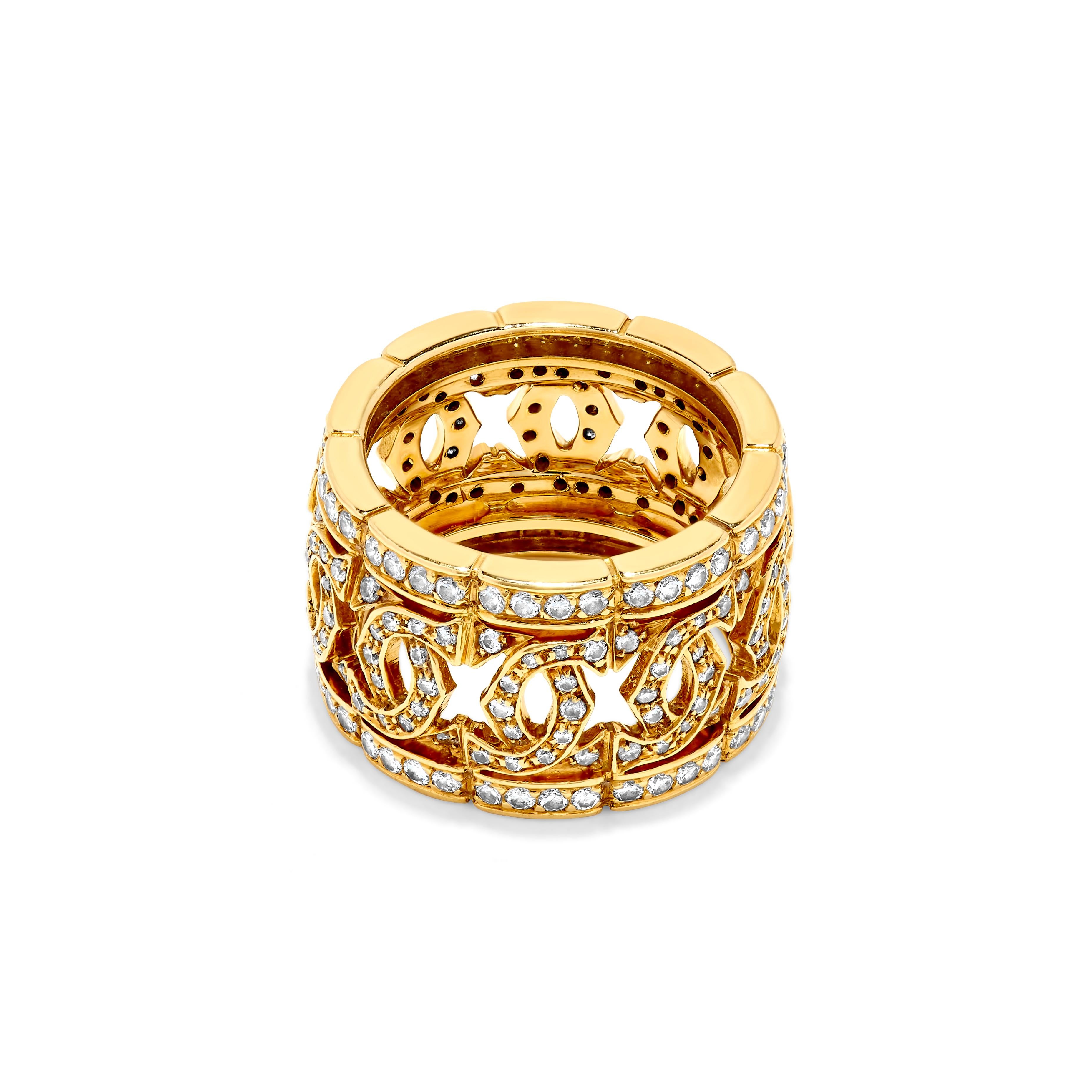 Cartier Bague en or jaune et diamants  Bon état - En vente à New York, NY