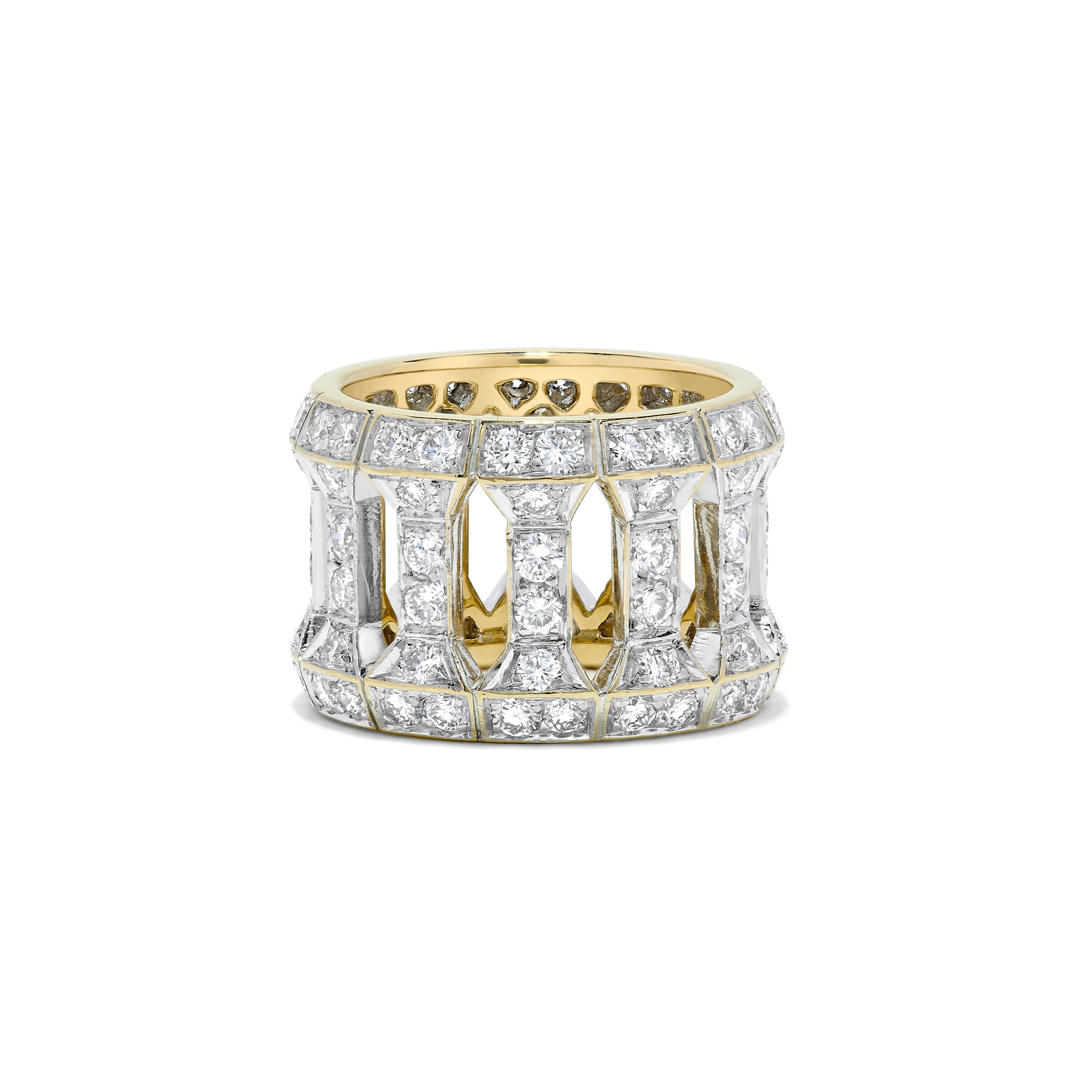 Women's Cartier Diamond and Yellow Gold Ring For Sale