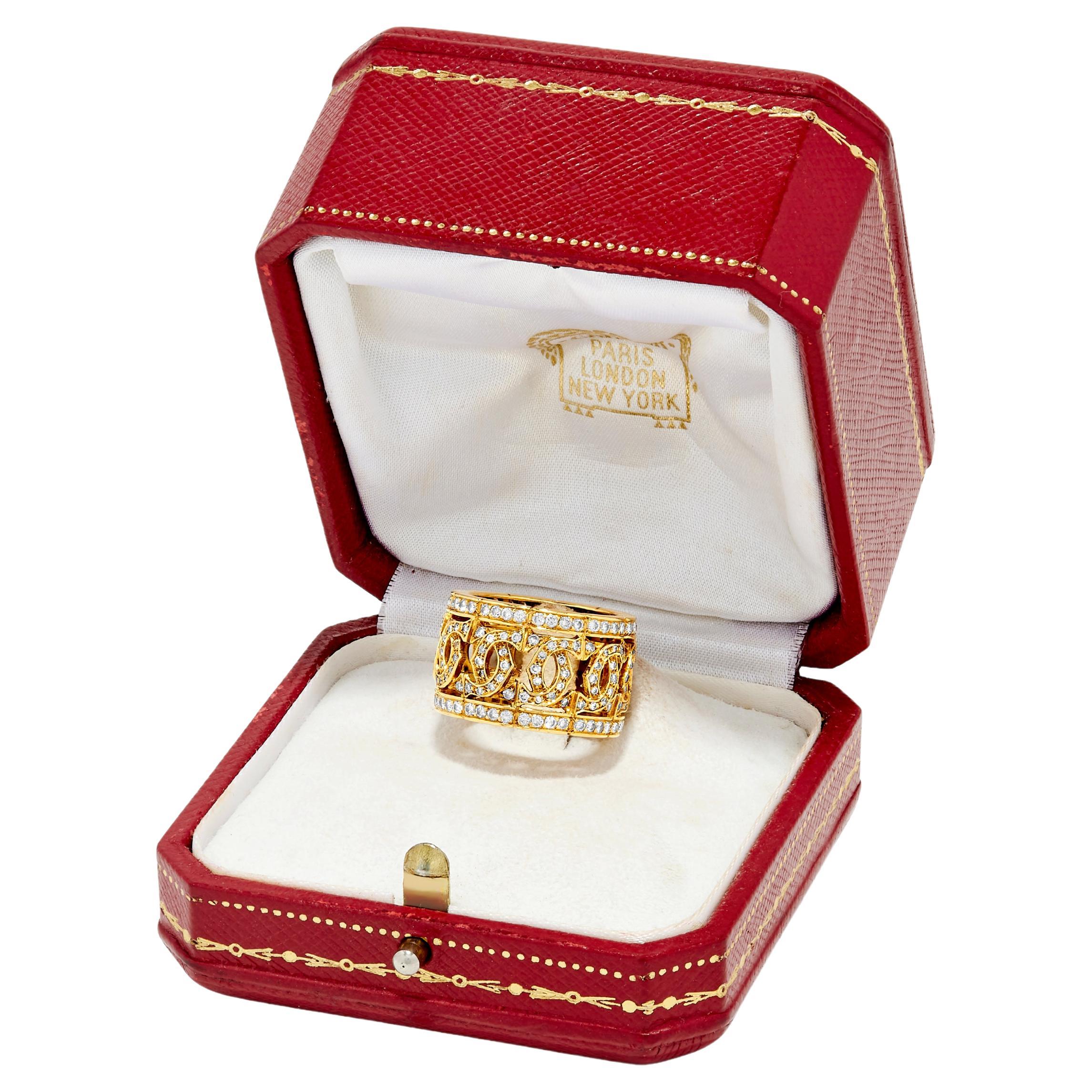 Cartier Bague en or jaune et diamants  en vente