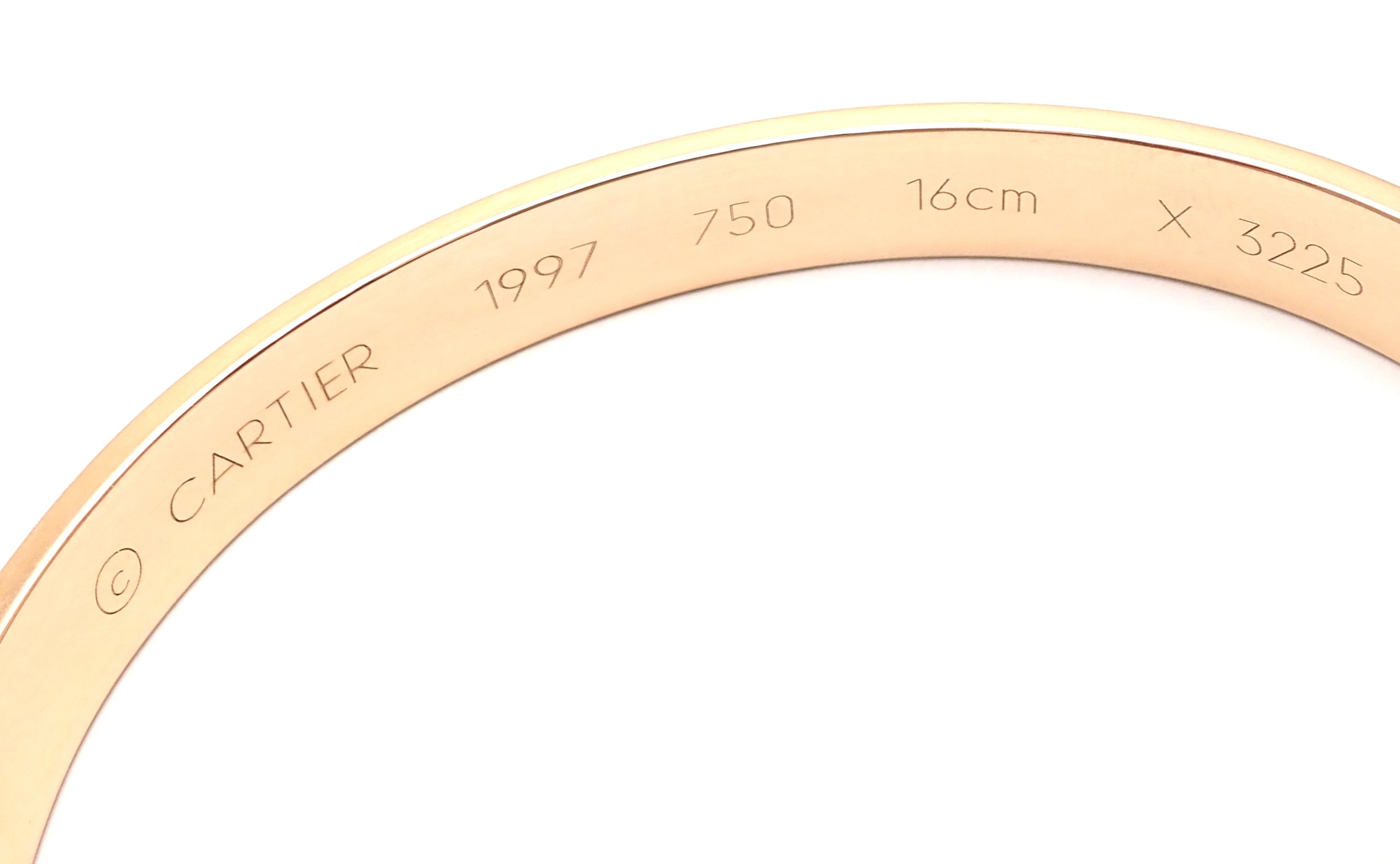 Cartier Diamond Anniversary Rose Gold Bangle Bracelet 3