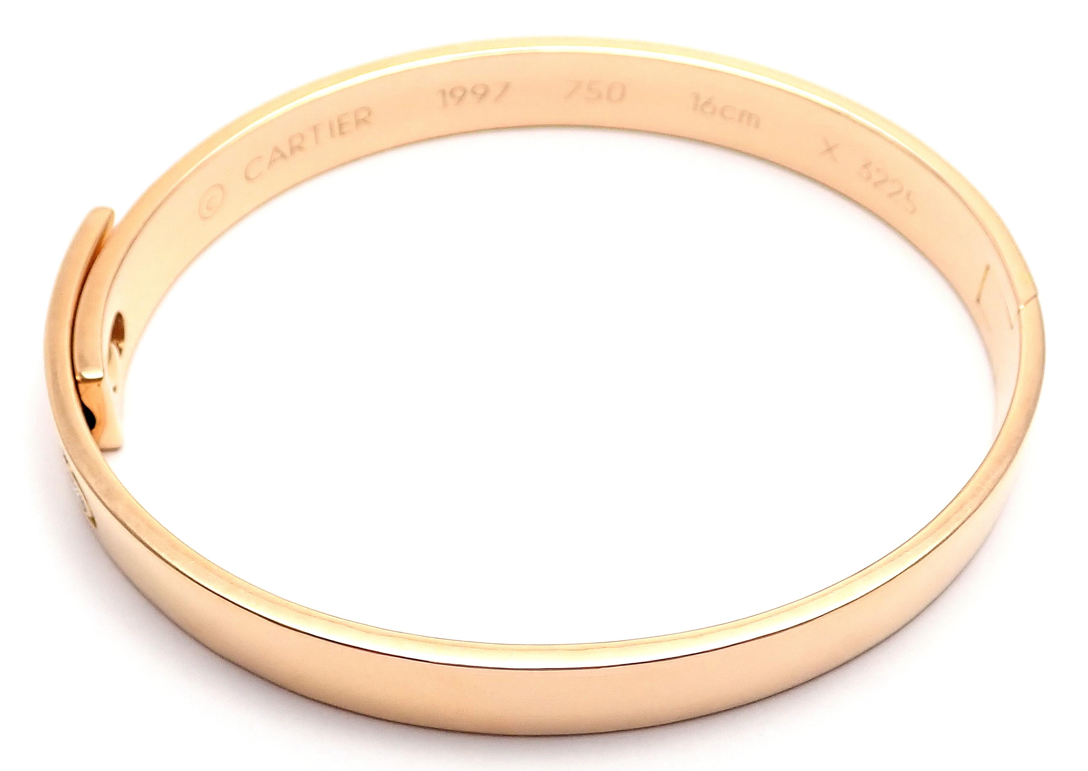 Cartier Diamond Anniversary Rose Gold Bangle Bracelet 4