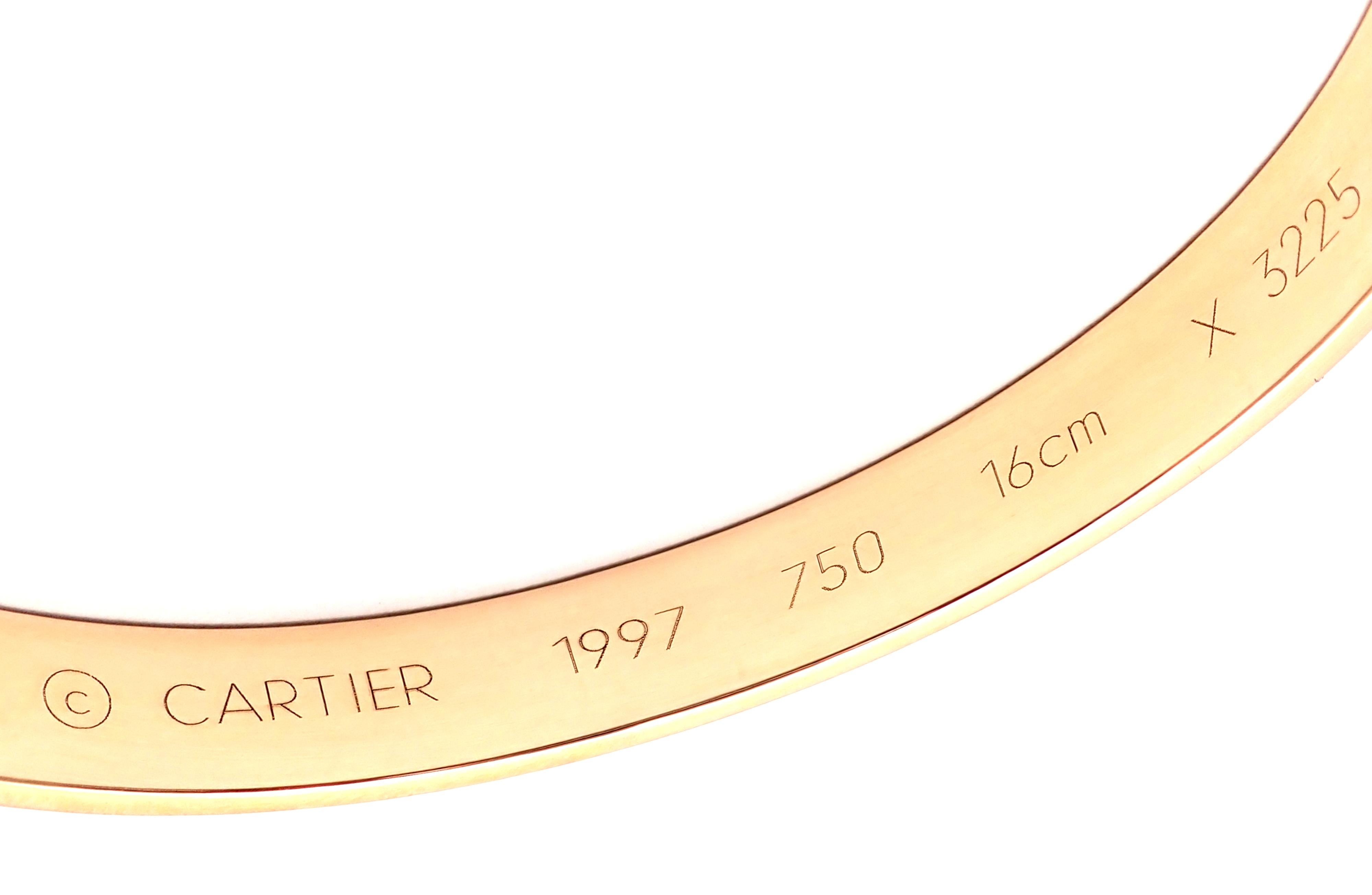 Cartier Diamond Anniversary Rose Gold Bangle Bracelet at 1stDibs