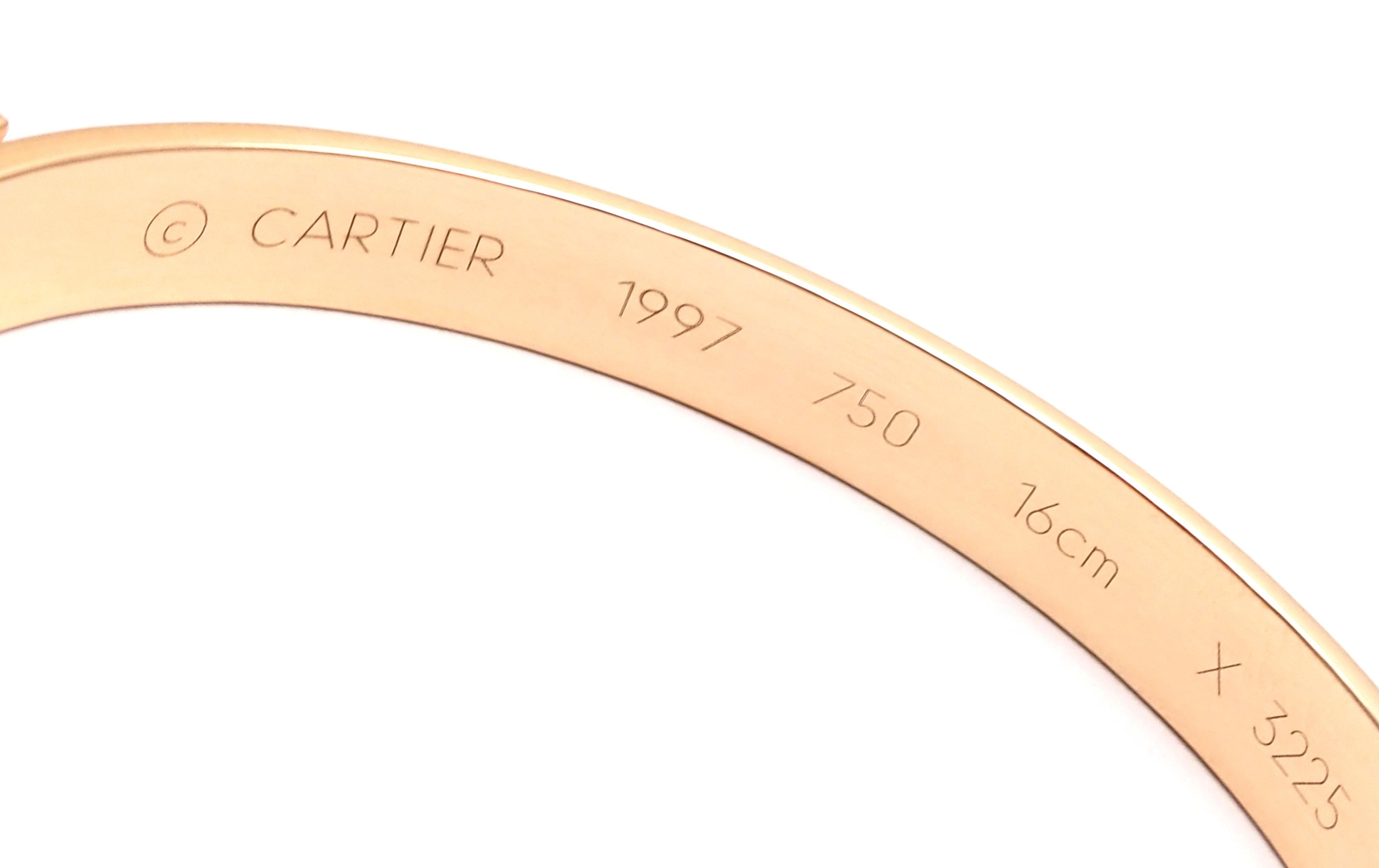 Cartier Diamond Anniversary Rose Gold Bangle Bracelet 1