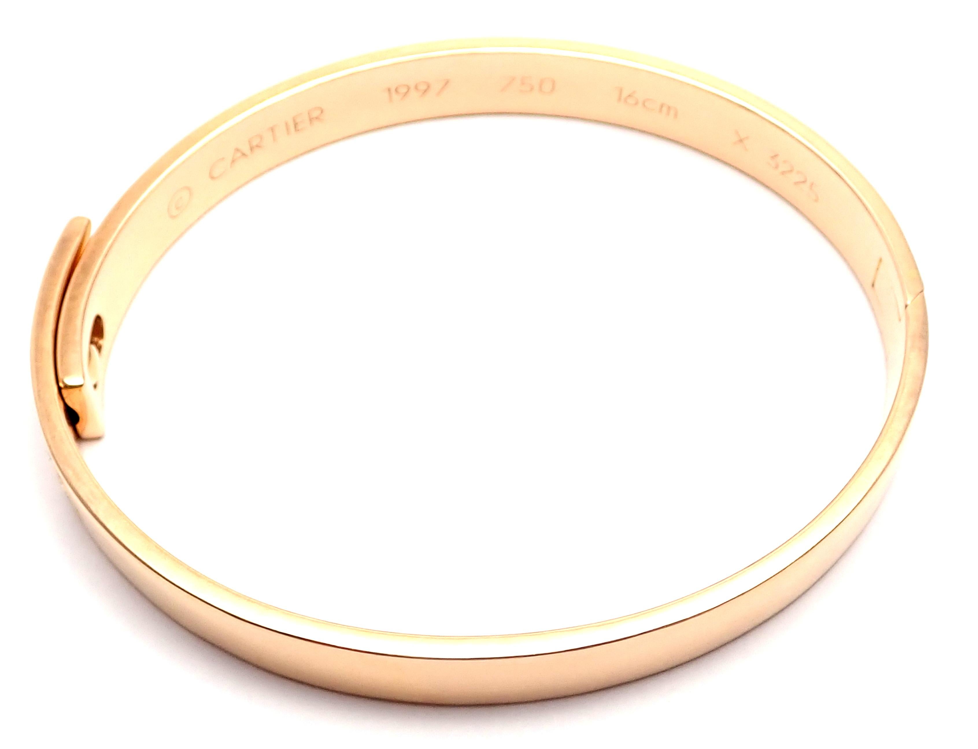 Cartier Diamond Anniversary Rose Gold Bangle Bracelet 2