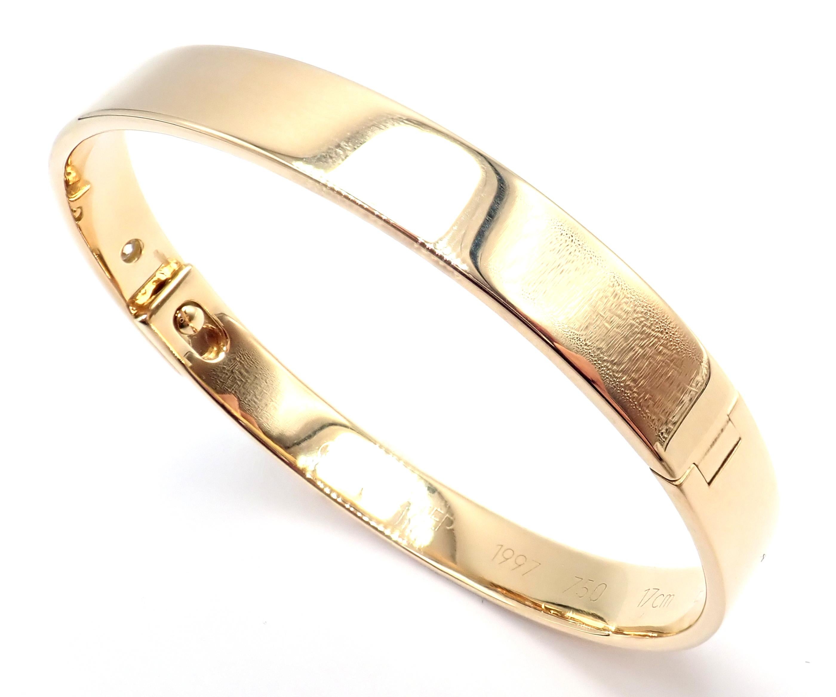 Cartier, bracelet jonc anniversaire en or jaune et diamants, taille 17 Excellent état - En vente à Holland, PA