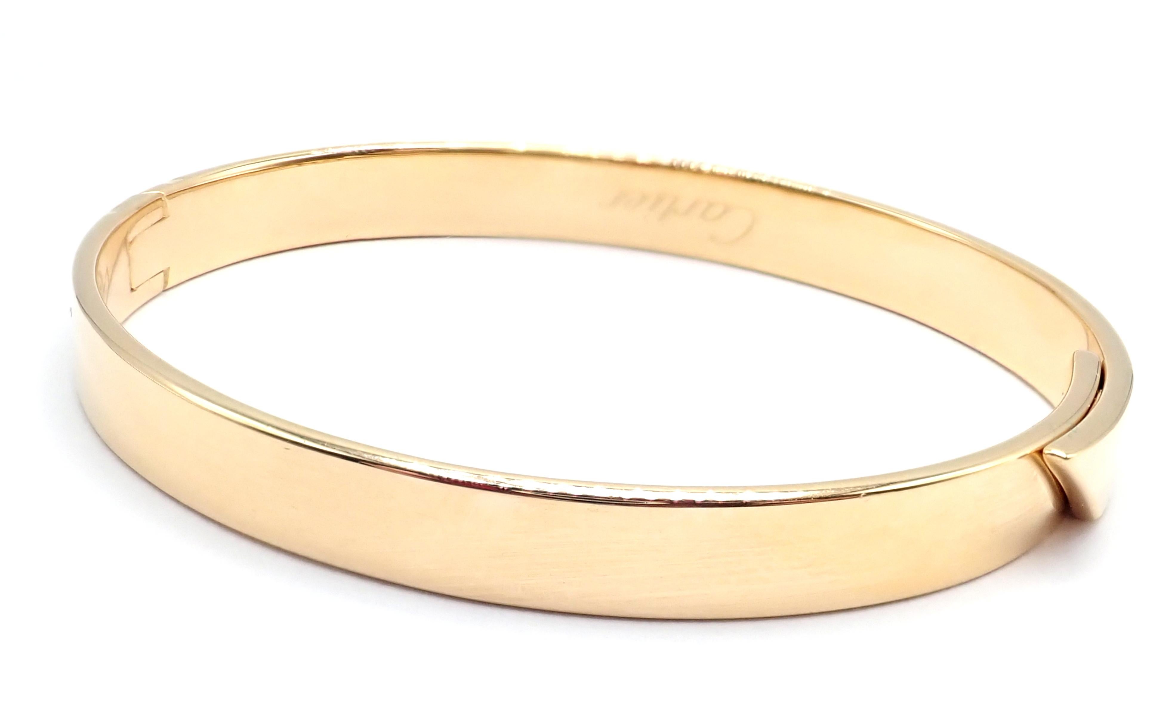 Cartier, bracelet jonc anniversaire en or jaune et diamants, taille 17 en vente 1