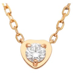 Cartier Collana a cuore con diamanti in oro rosa 18 carati (circa 0,14 carati)