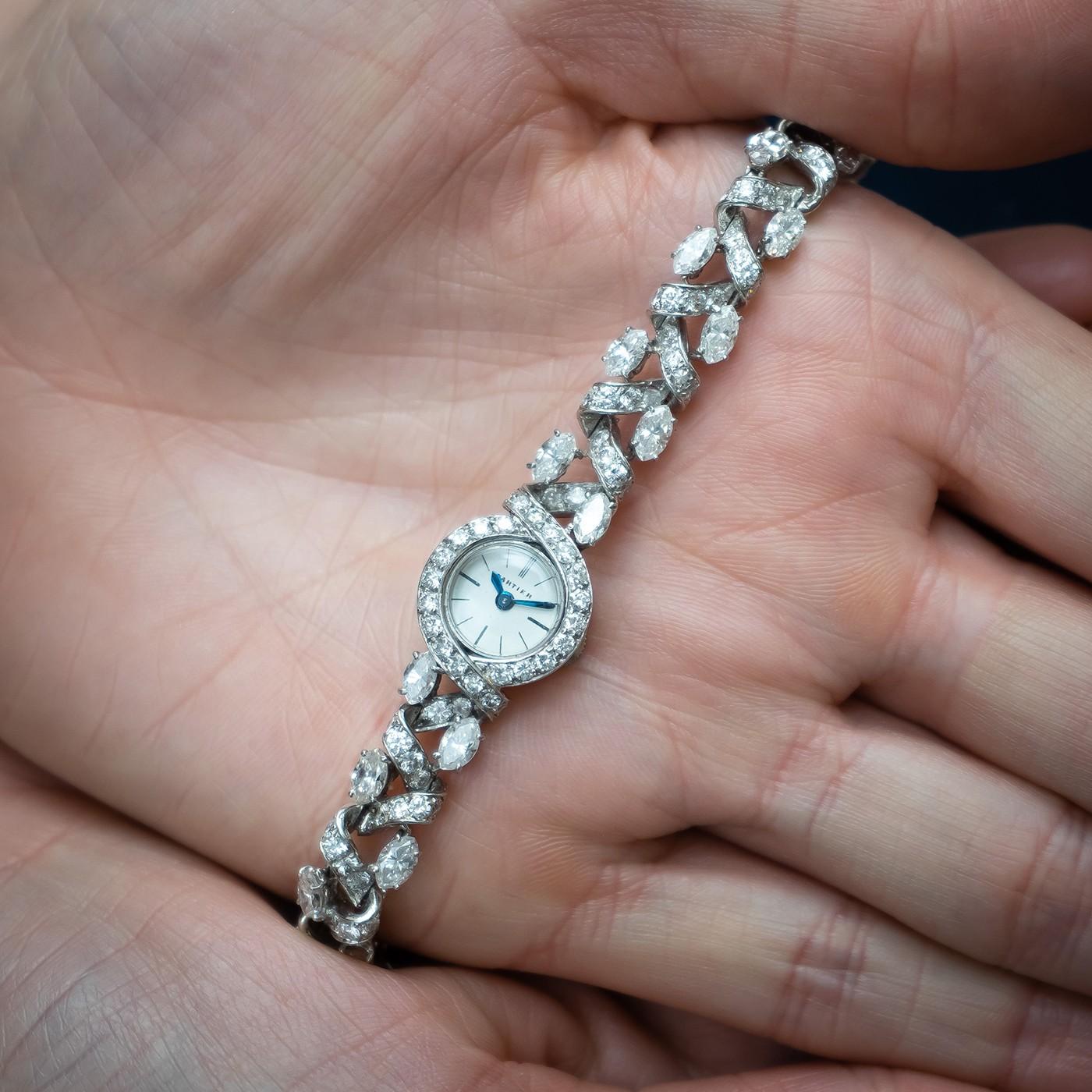 Cartier Diamond Back Winder Wristwatch, Circa 1950 In Good Condition In London, GB