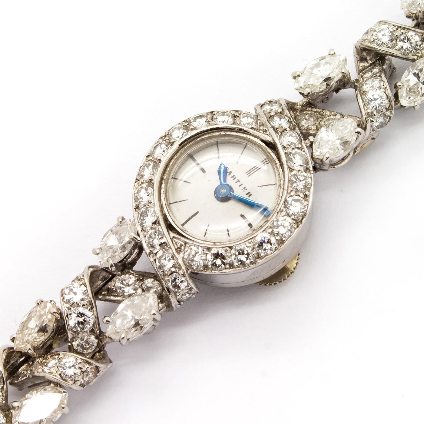 Cartier Diamond Back Winder Wristwatch, Circa 1950 1