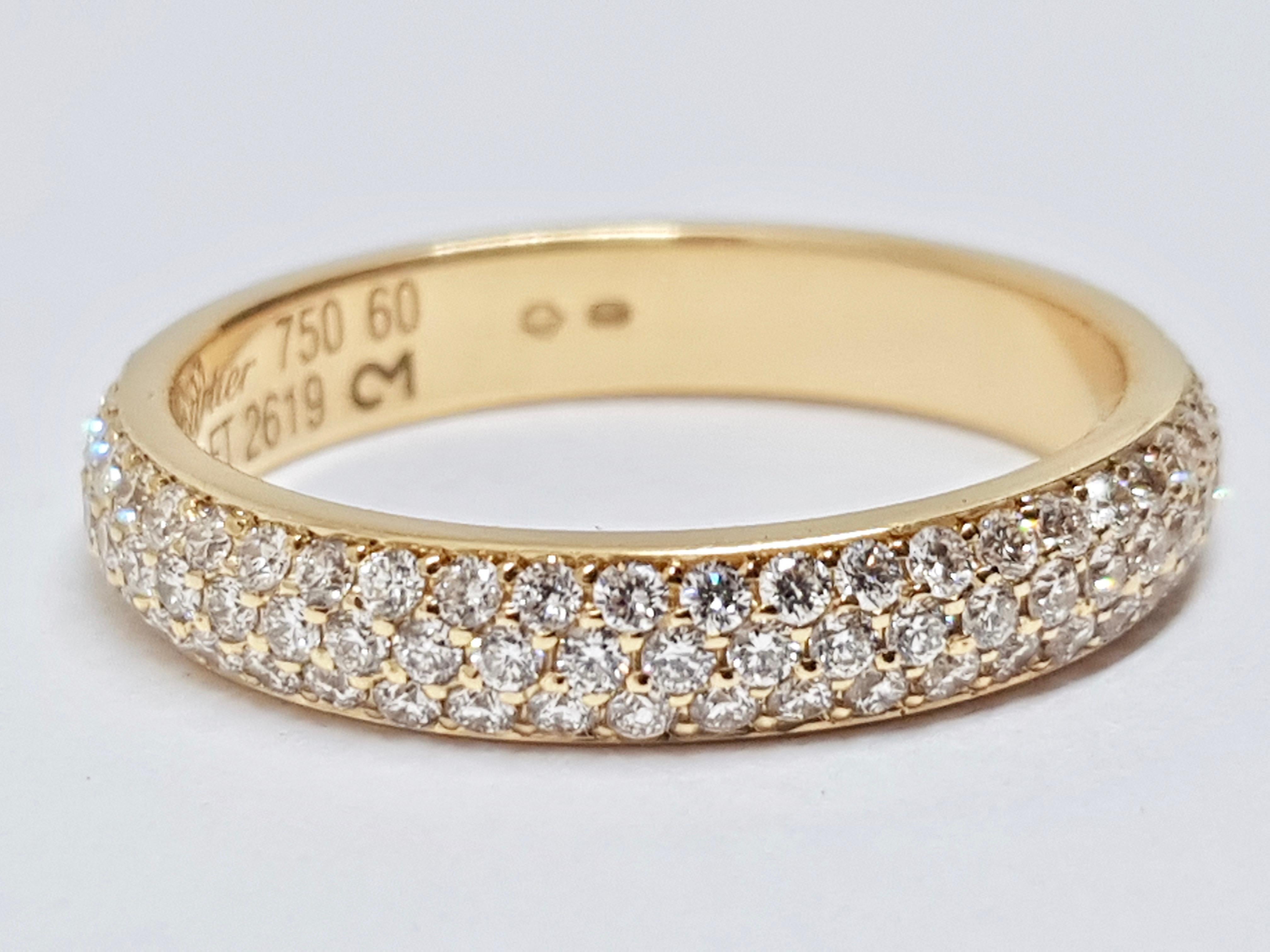 Cartier Diamond Band Ring Yellow Gold 1.38 Carat 2