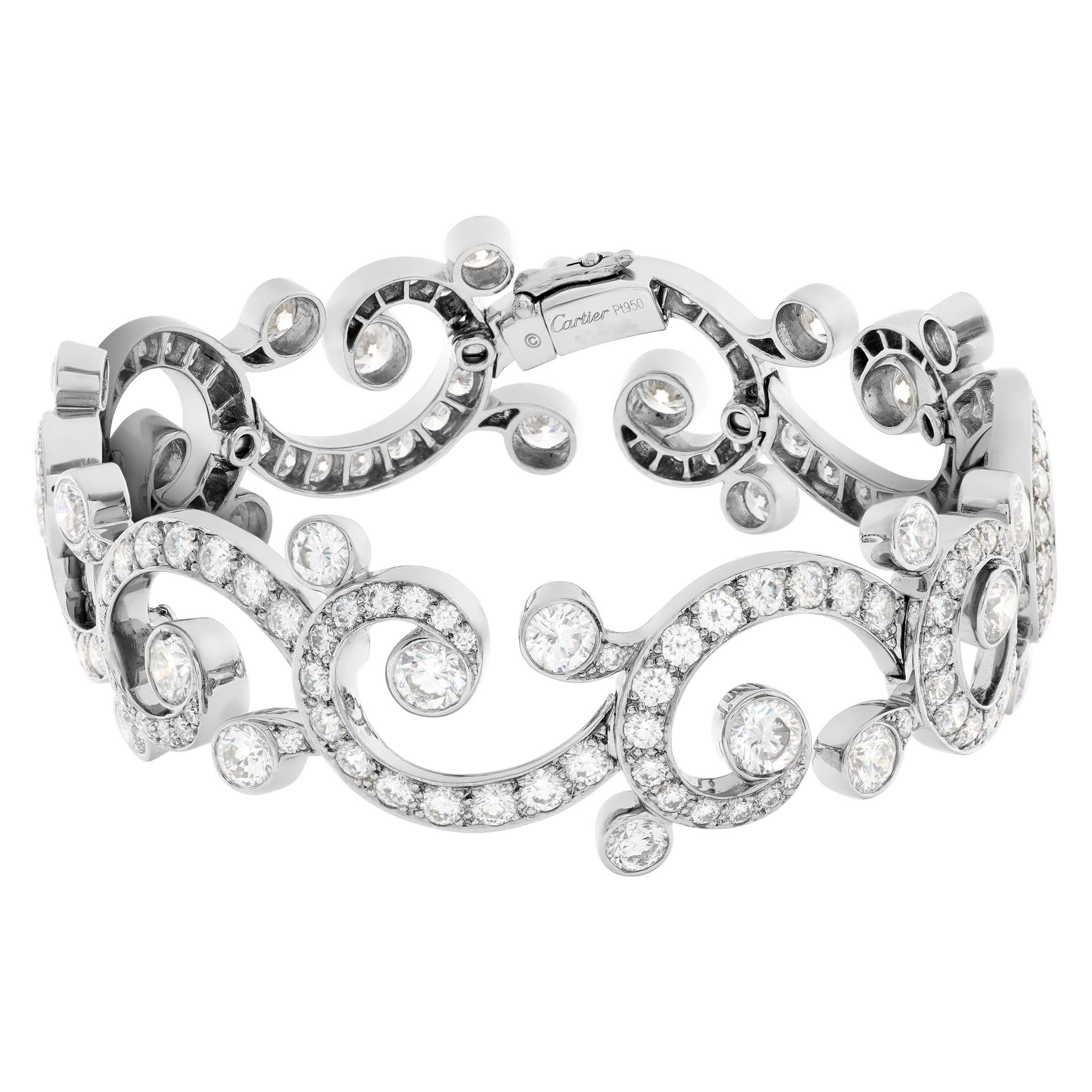 Cartier Diamond Bangle Bracelet in Platinum 1