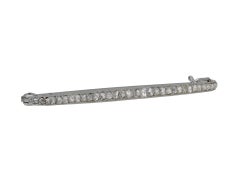 Cartier diamond bar brooch, French, circa 1920.