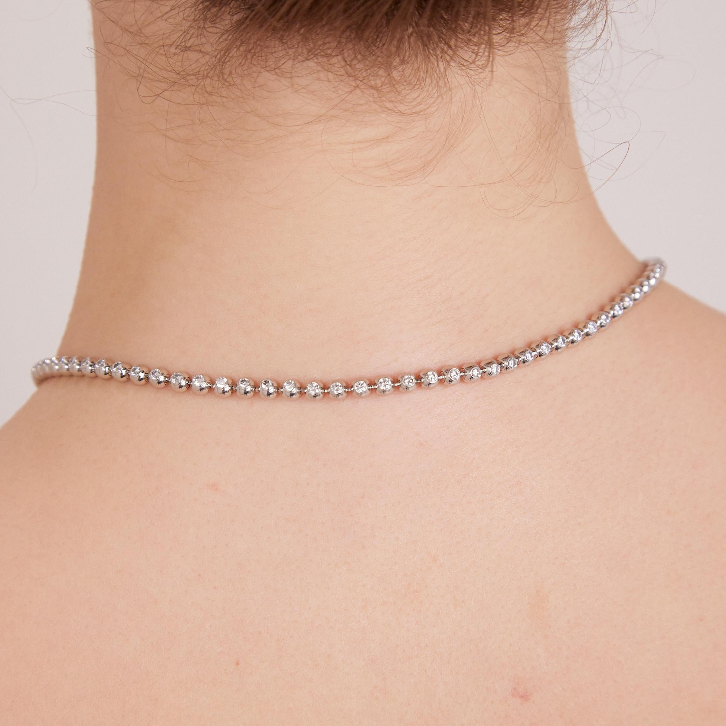 Cartier 7cts Diamant Perle Verstellbare lange Halskette in 18K Gold 2