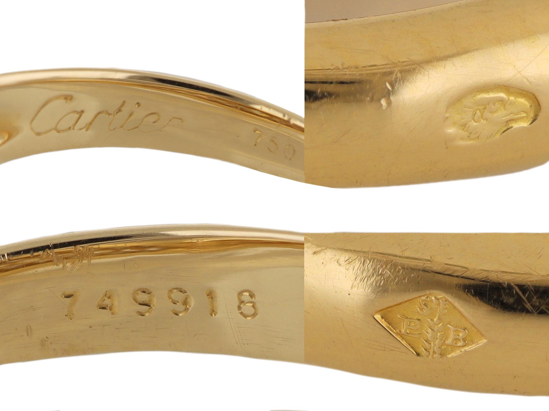Women's Cartier diamond bombe ring, French, circa 1998 For Sale