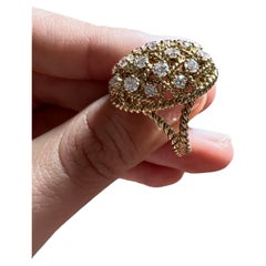 Cartier Diamond Bombe Ring in 18 Karat Yellow Gold, circa 1970s–1980s