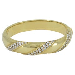 Cartier Diamond Bracelet 18k Gold Vintage Bangle