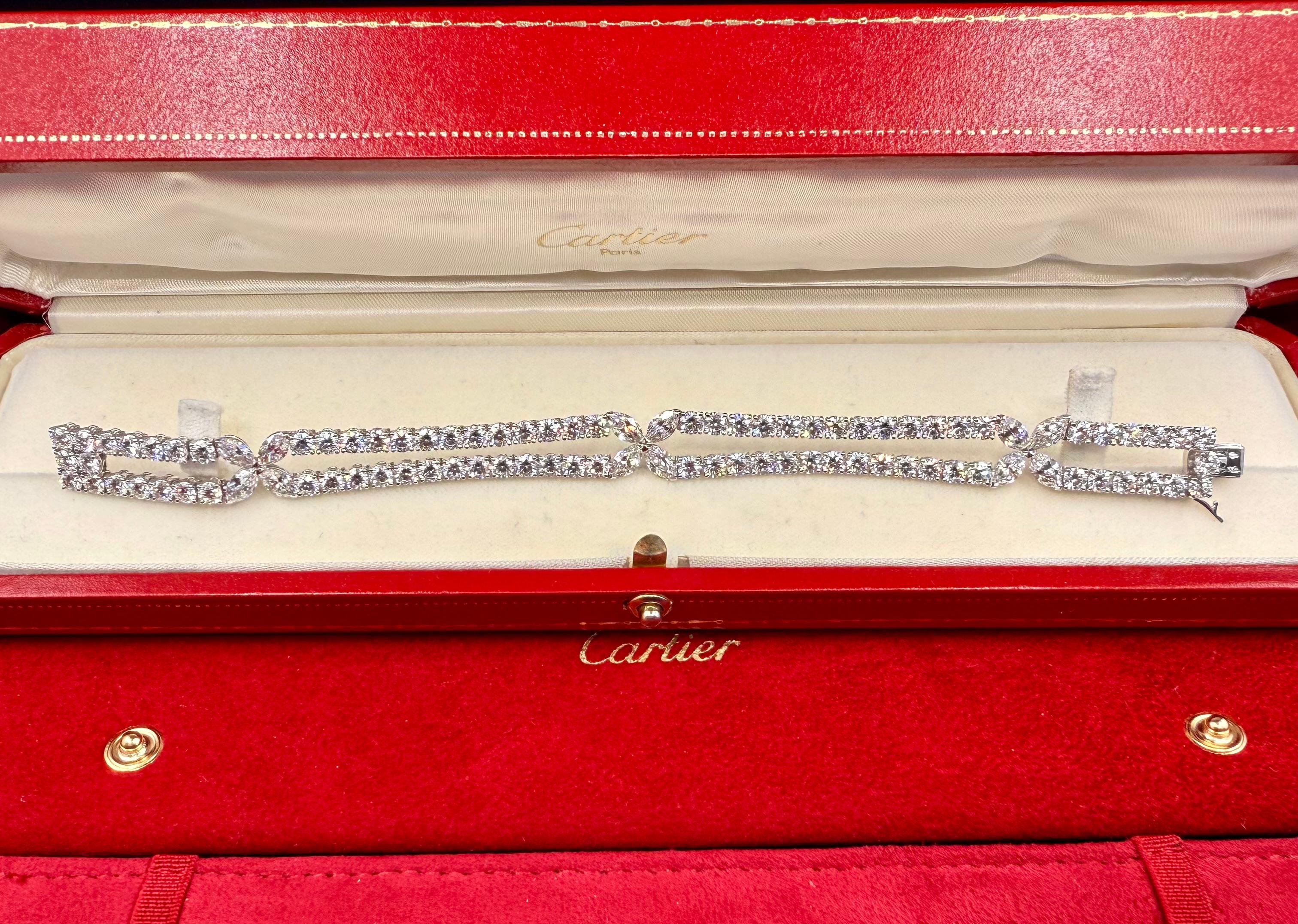 Cartier Paris , Circa 1990 Flexible Diamond Bracelet For Sale 11
