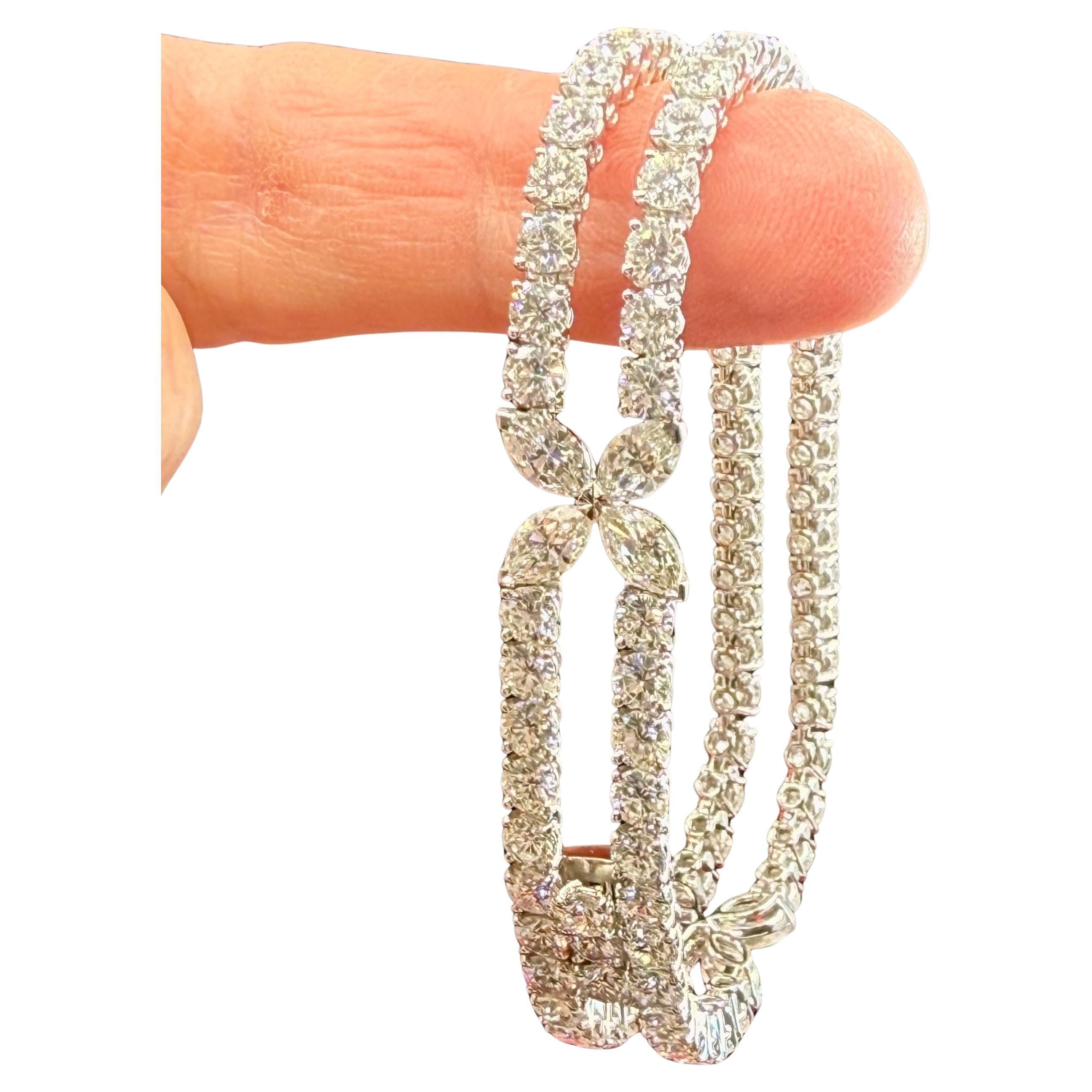 Women's or Men's Cartier Paris , Circa 1990 Flexible Diamond Bracelet For Sale