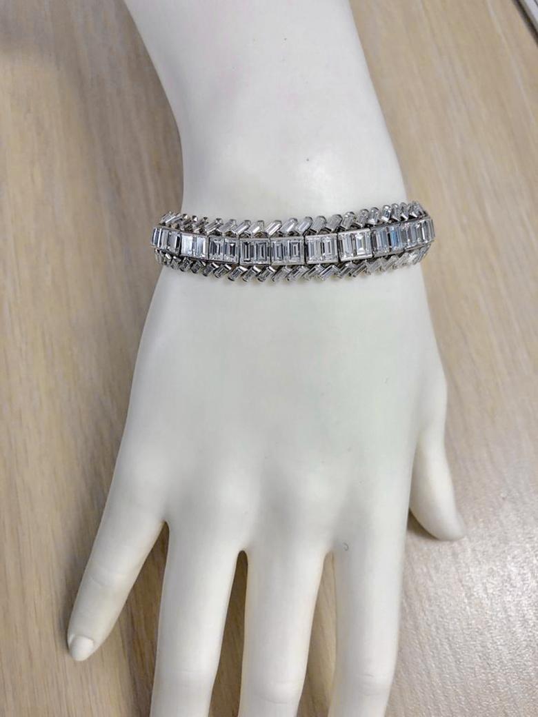 diamond platinum bracelet