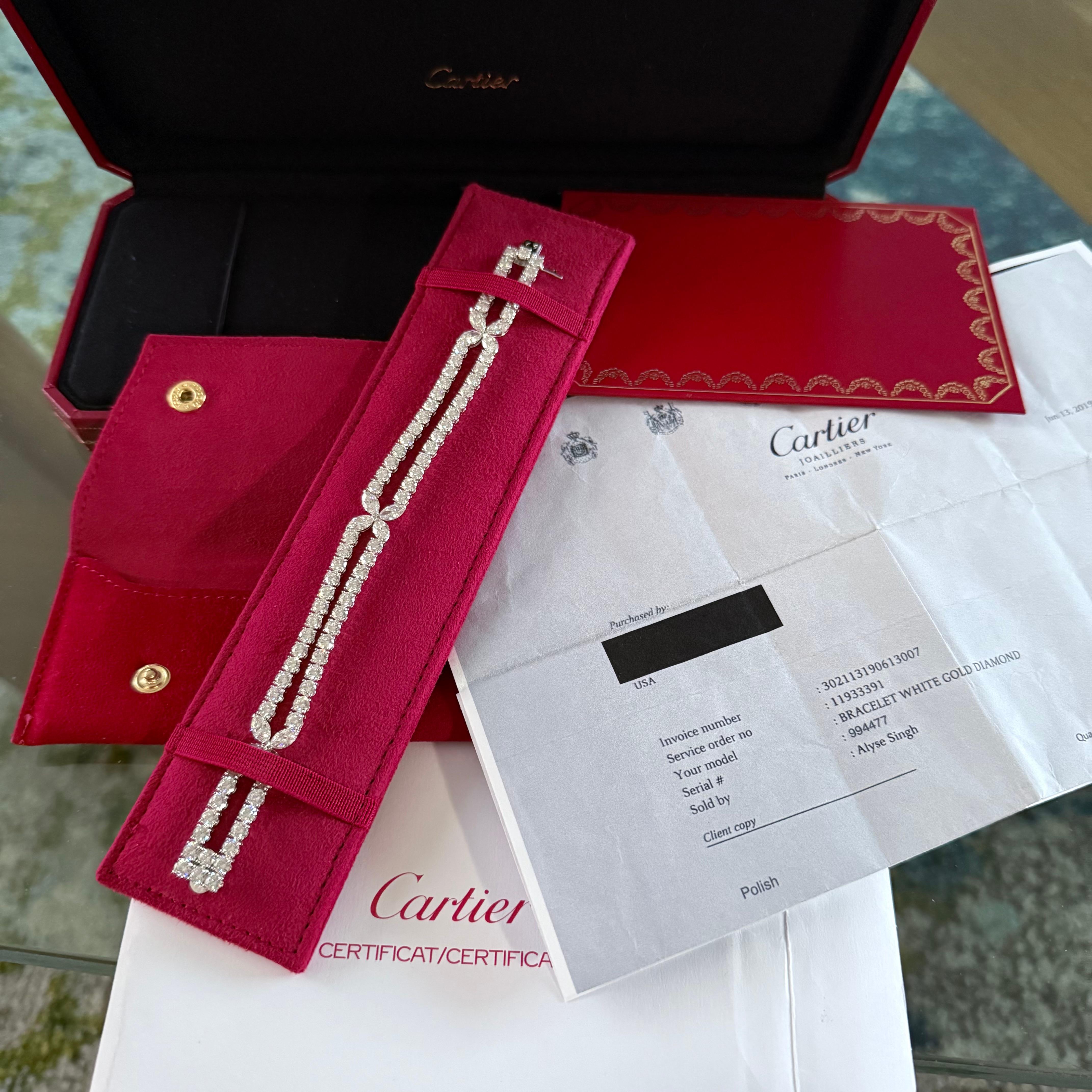 Cartier Paris , Circa 1990 Flexible Diamond Bracelet For Sale 1