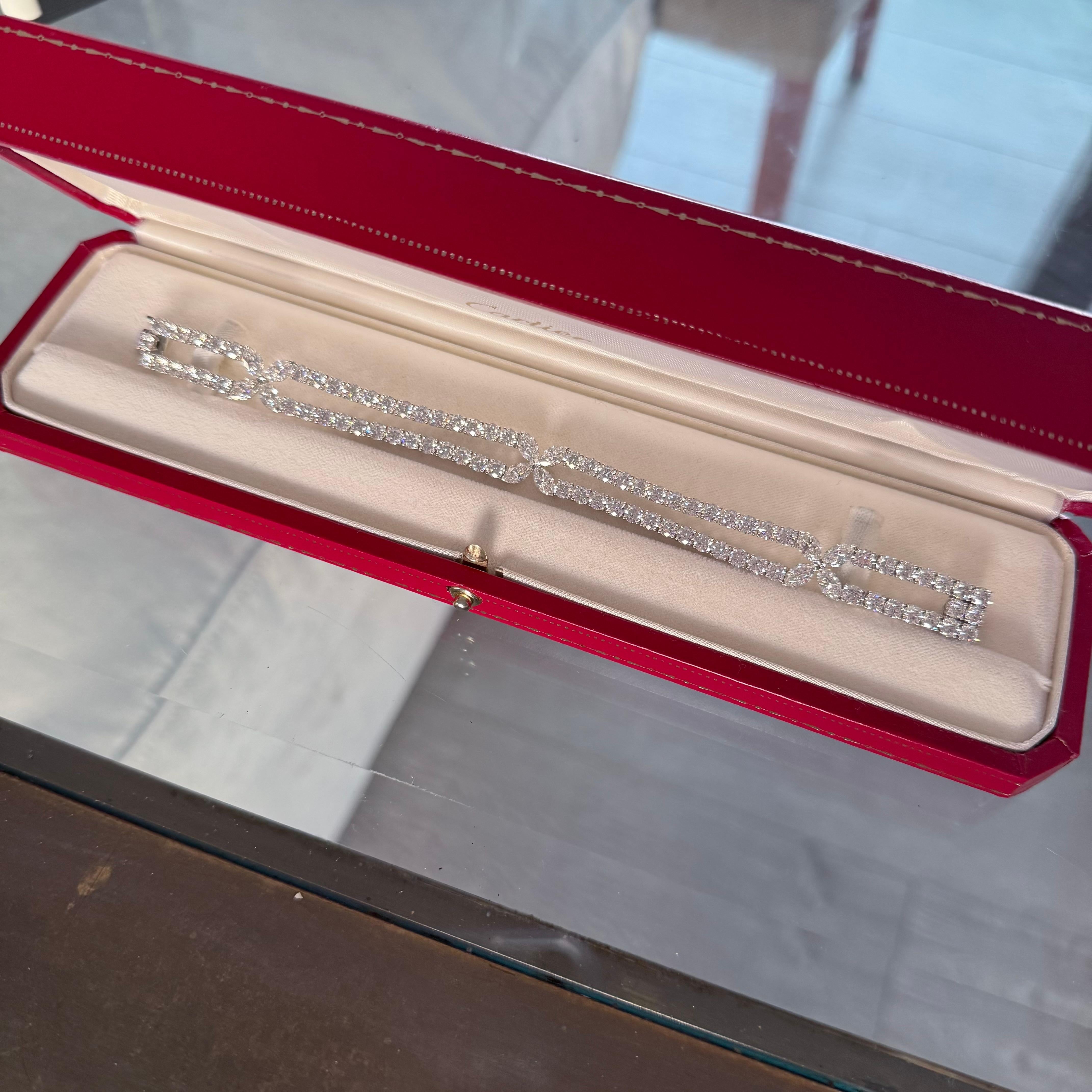 Cartier Paris , Circa 1990 Flexible Diamond Bracelet For Sale 2