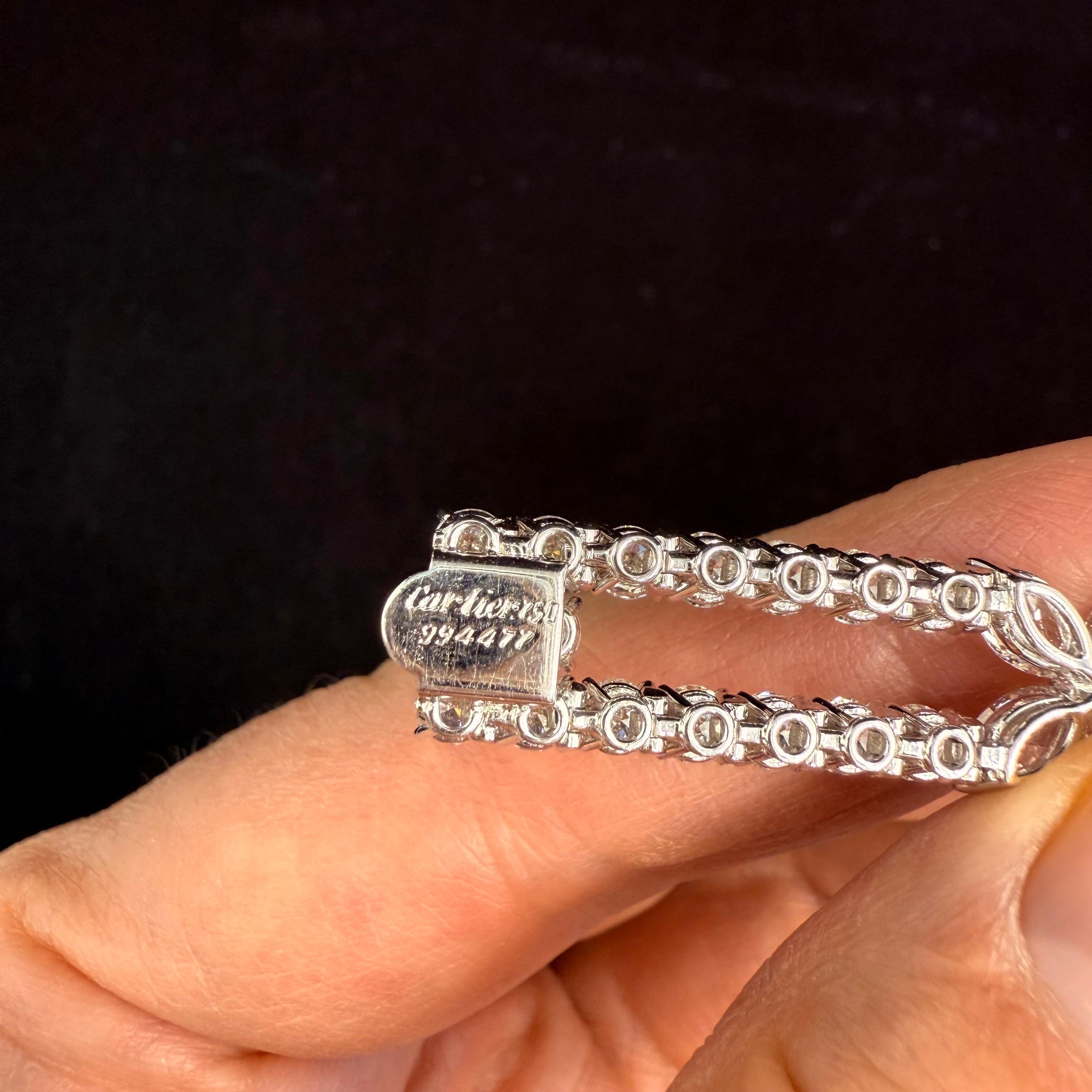 Cartier Paris , Circa 1990 Flexible Diamond Bracelet For Sale 5