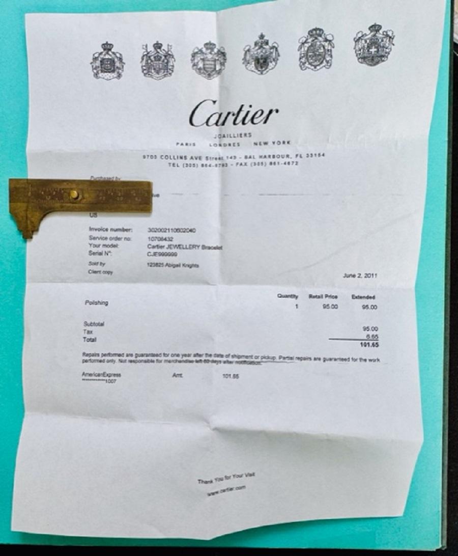Cartier Bracelet vintage de forme octogonale en vente 4