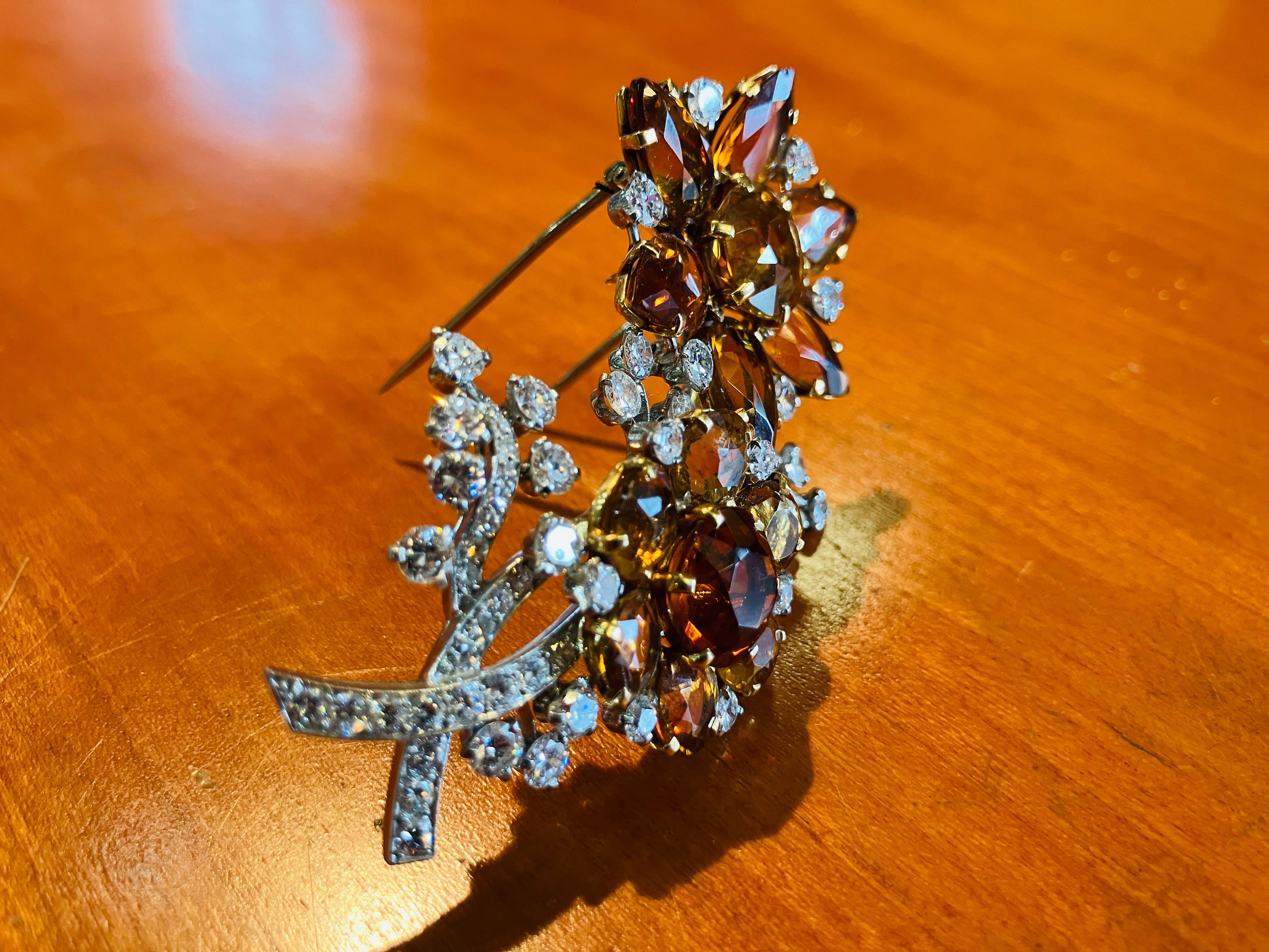 Cartier Diamond Brooch  In Excellent Condition For Sale In Palm Beach, FL