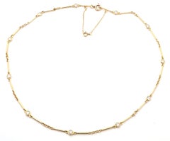 Cartier Diamond by the Yard Choker Yellow Gold Necklace