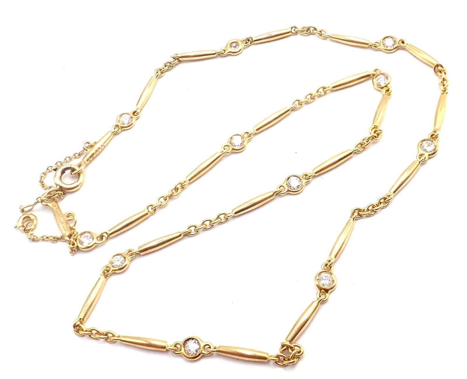 Cartier Diamond by the Yard Choker Yellow Gold Necklace 1