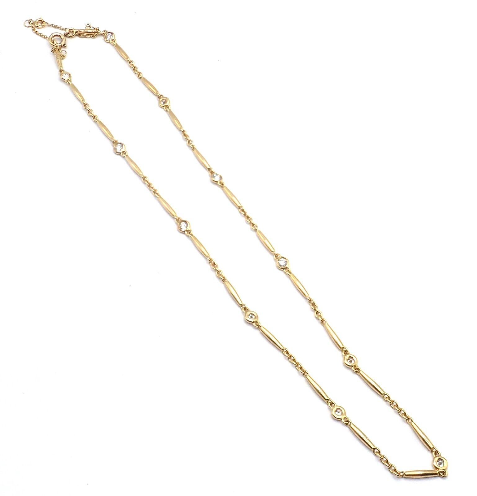 Cartier Diamond by the Yard Choker Yellow Gold Necklace 2