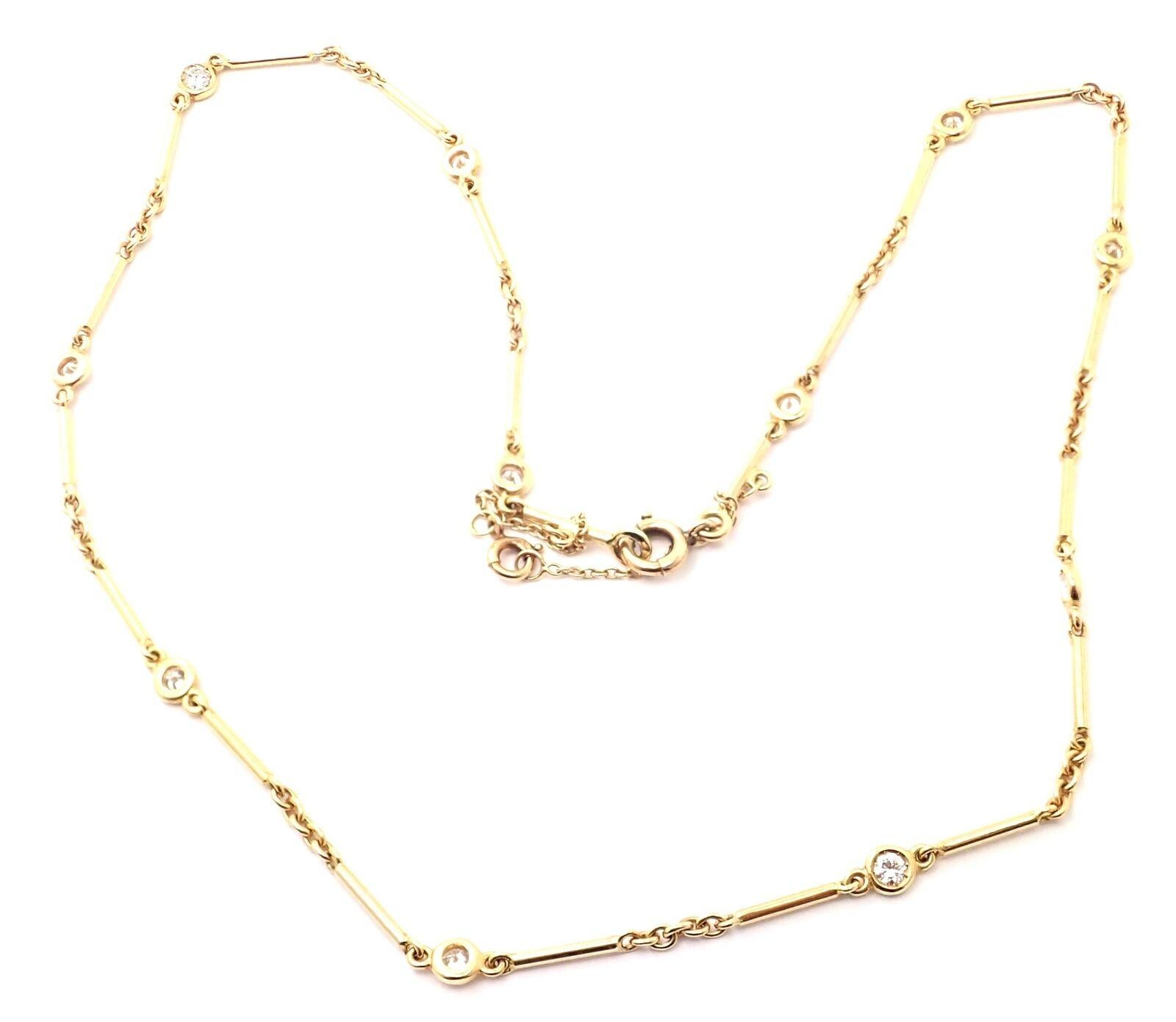 Cartier Diamond by the Yard Choker Yellow Gold Necklace 1