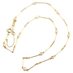 Cartier Diamond by the Yard Choker Yellow Gold Necklace