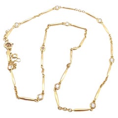 Cartier Diamond by the Yard Choker Yellow Gold Necklace