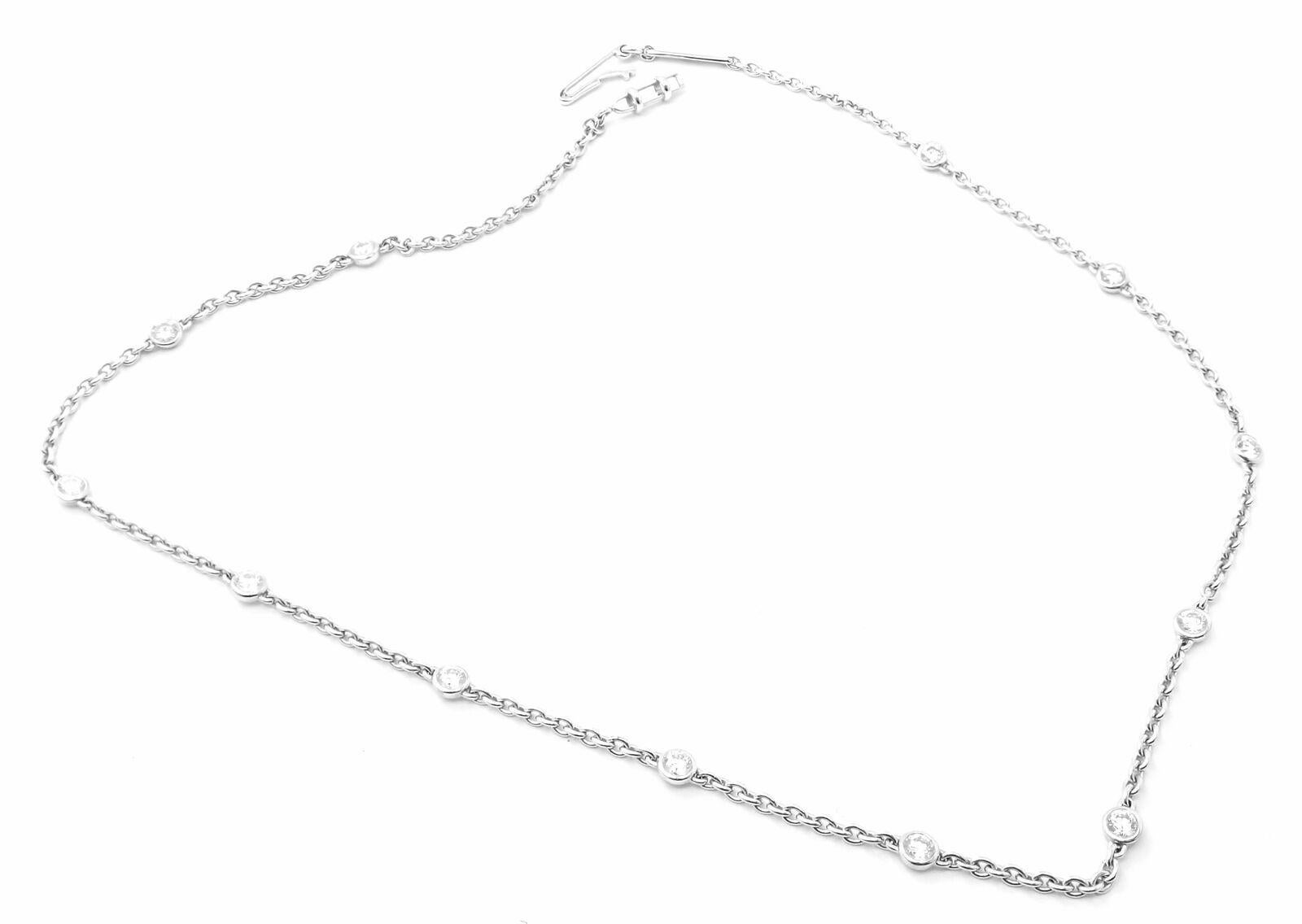 Cartier Diamond by the Yard White Gold Chain Necklace For Sale 3