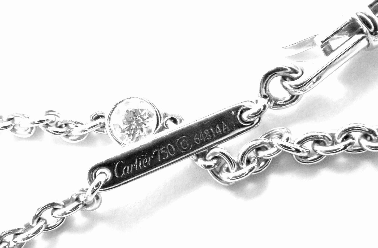 Cartier Diamond by the Yard White Gold Chain Necklace For Sale 1