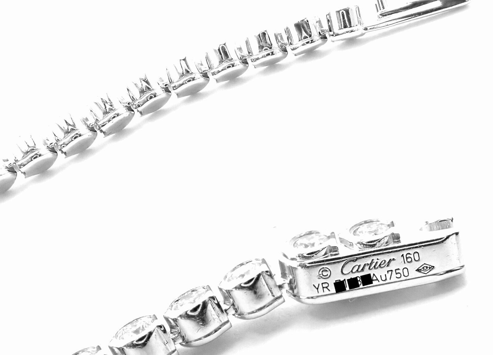 Cartier Diamond C de Cartier Tennis Line White Gold Bracelet In Excellent Condition In Holland, PA