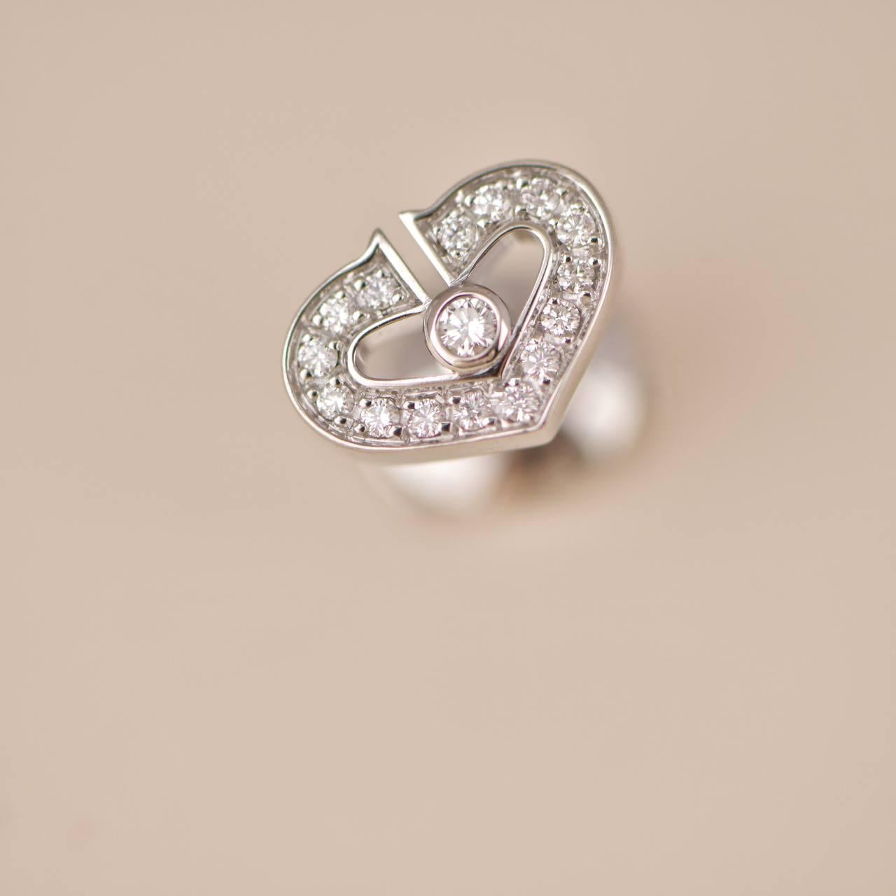Cartier Diamond C Hearts De Cartier Earrings 1